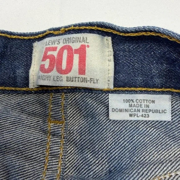 Levi’s 501 Jeans Original Fit W31 L30 Blue Fade Button Fly Y2K - Picture 7 of 13